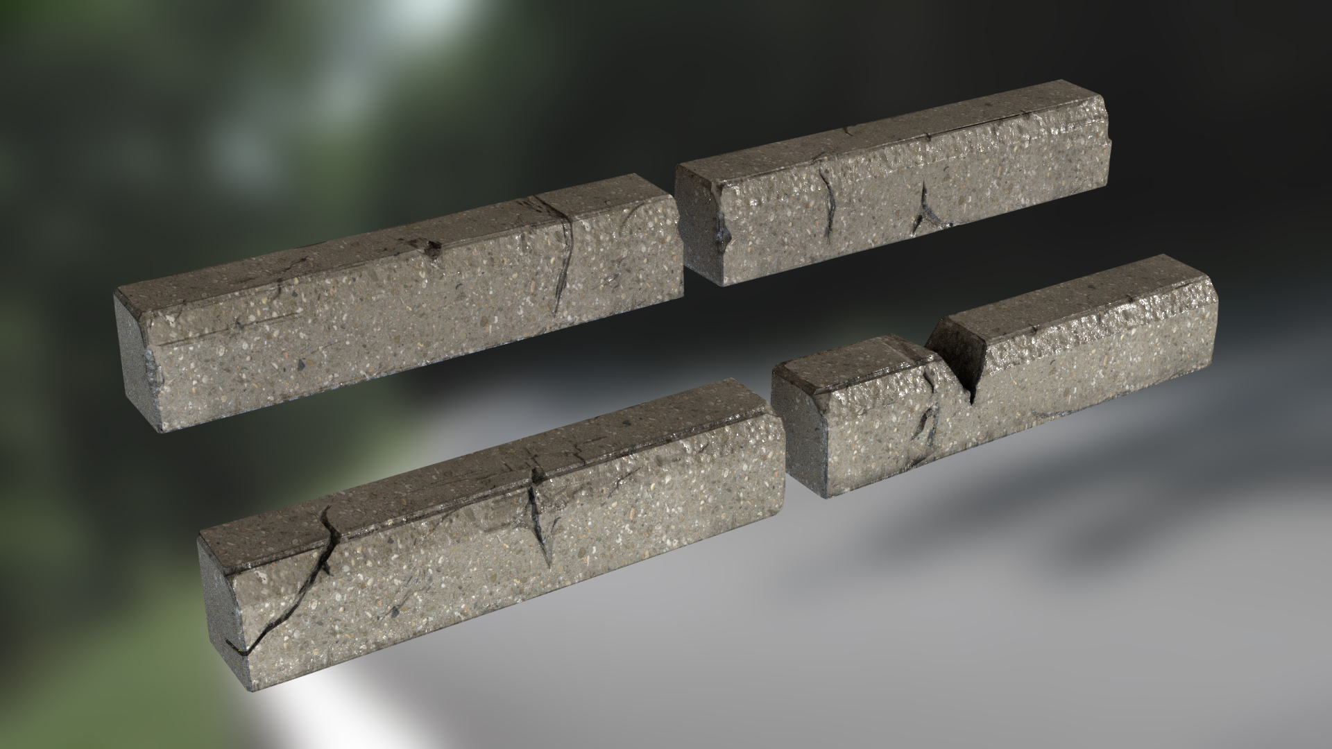 curbstone lowpoly preview image 2